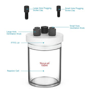Comprehensive product view and setup components for StonyLab Sealed Electrolytic Cell [50-500 ml]