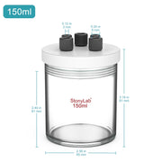 StonyLab Sealed Electrolytic Cell [50-500 ml] heavy duty chemical processing configuration