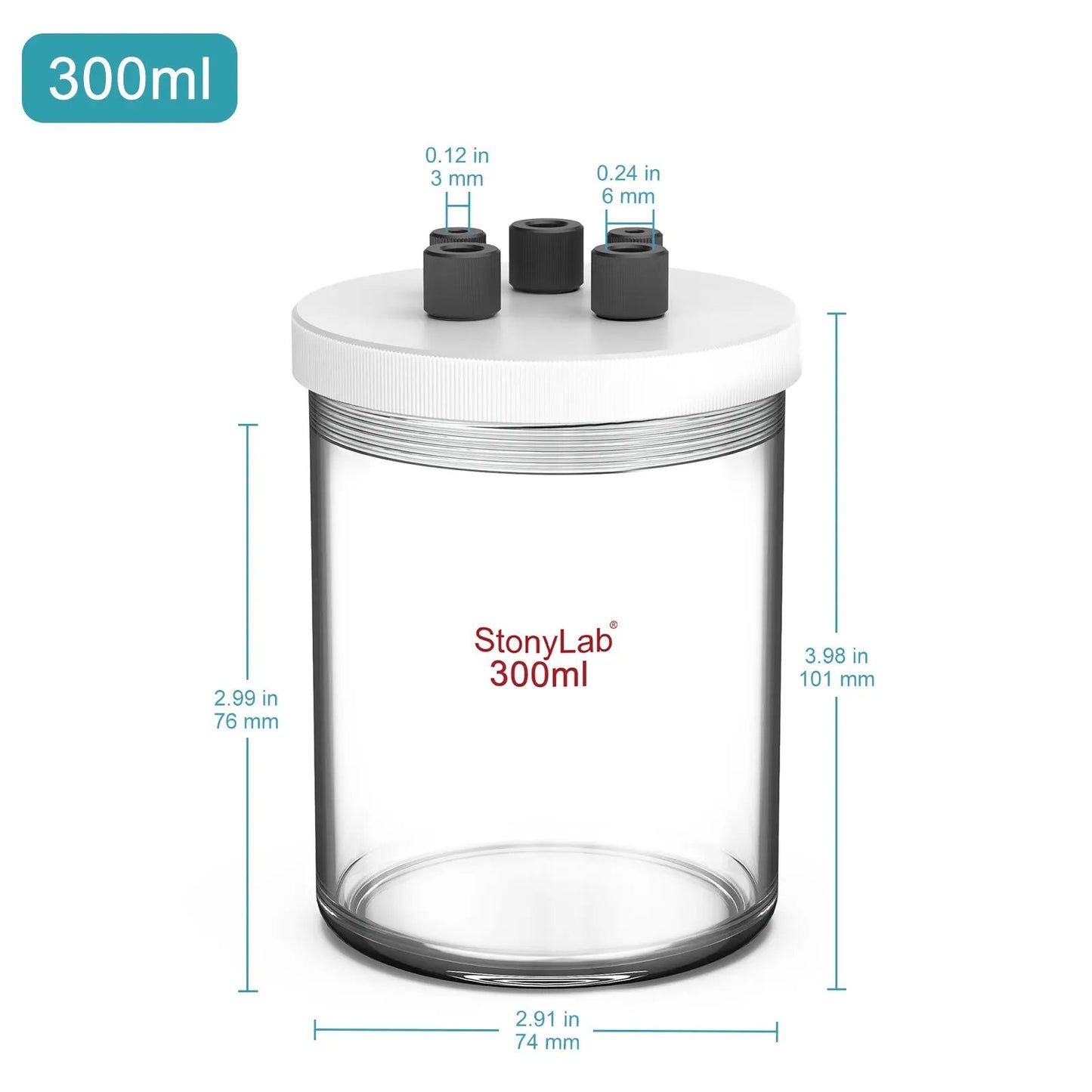 Sealed Electrolytic Cell [50-200 ml] Electrolyzer-Single Chamber