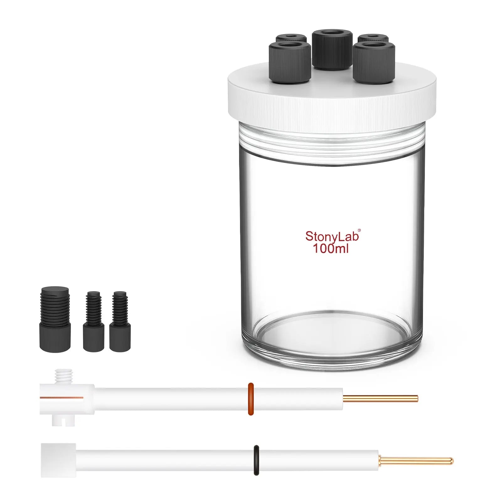 StonyLab Sealed Electrolytic Cell with Two Electrodes [50-100 ml] for professional laboratory applications
