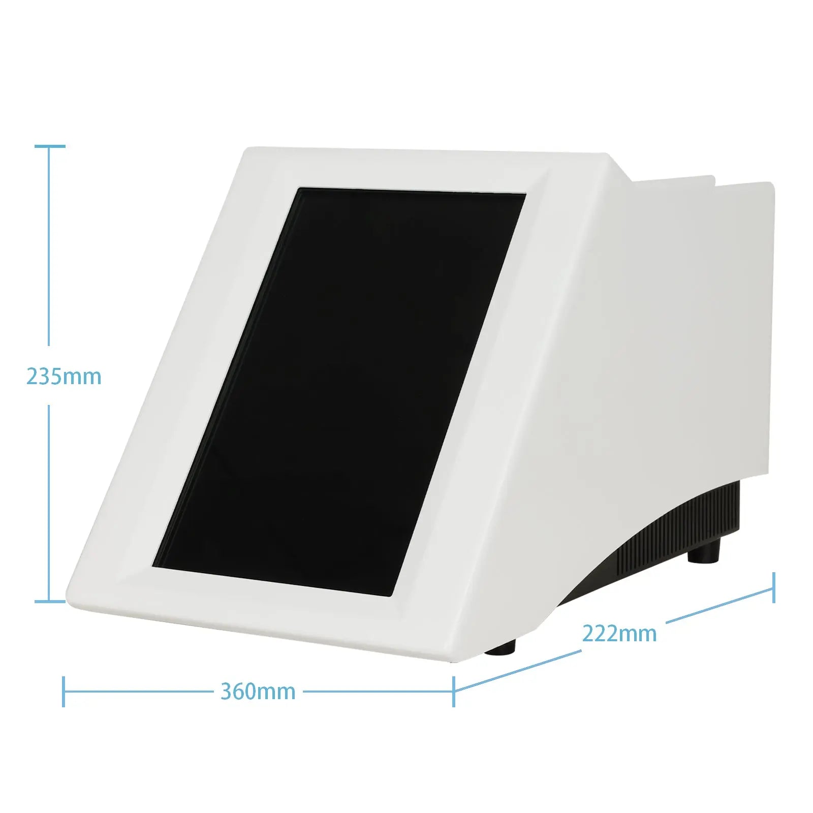 Side view and dimensional layout of the durable StonyLab Semi-Automatic Melting Point Meter