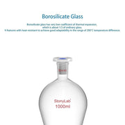 Laboratory separatory funnel stand set 1000 ml borosilicate glass sep funnel with PTFE stopcock for liquid-liquid extraction and chemical separation StonyLab
