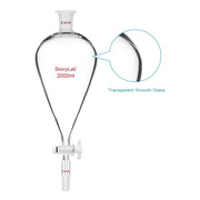 Comprehensive product view and setup components for StonyLab Separatory Funnel with PTFE Stopcock
