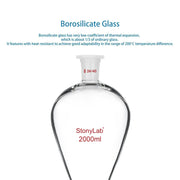 Comprehensive product view and setup components for StonyLab Separatory Funnel with PTFE Stopcock