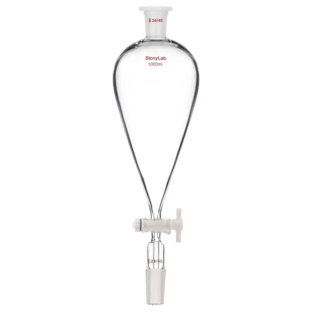 StonyLab Separatory Funnel with PTFE Stopcock for professional laboratory applications