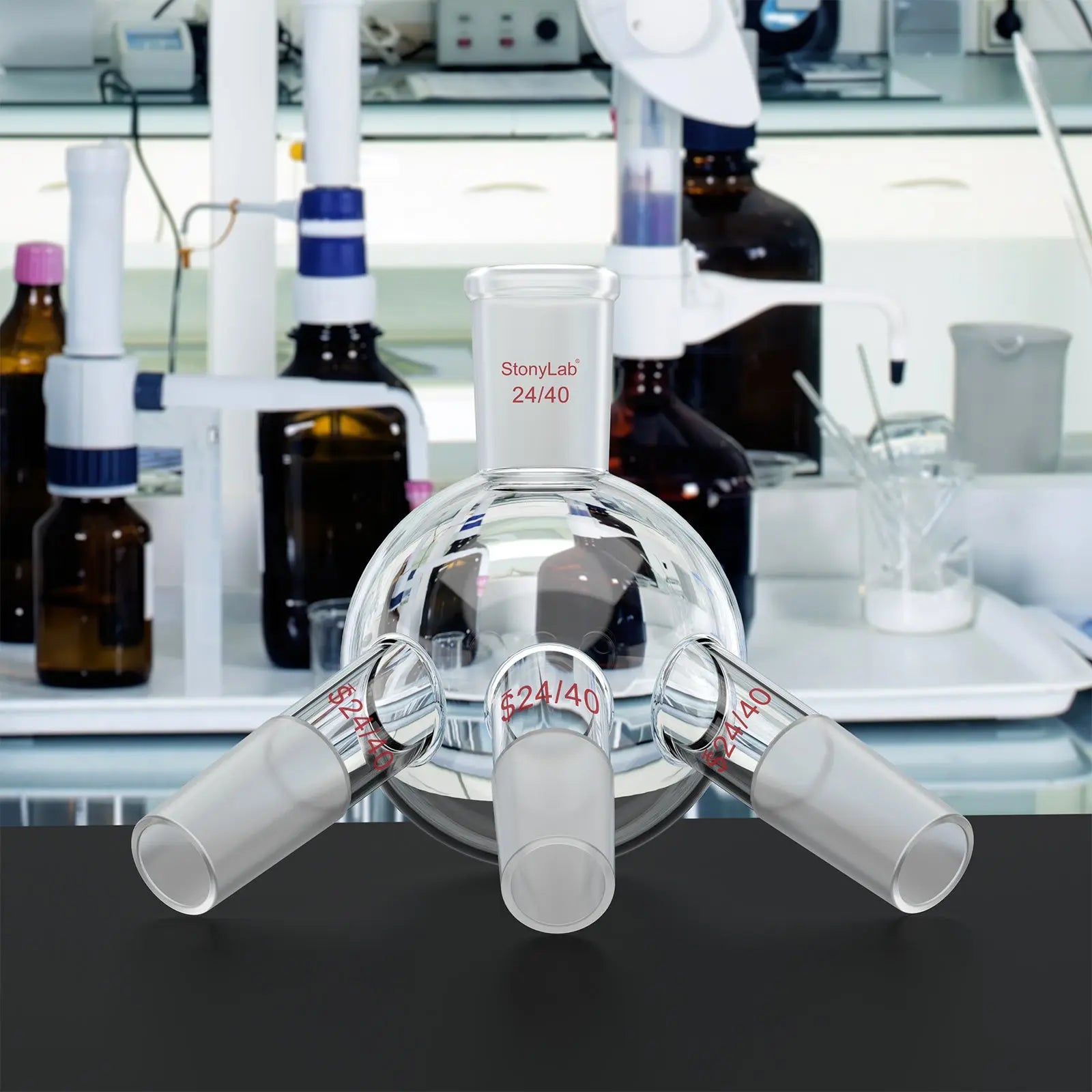 Detailed structural assembly component for StonyLab Short Path Distillation Receiver