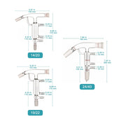 Close-up view showing the precise design and material of StonyLab Short Path Distilling Adapter