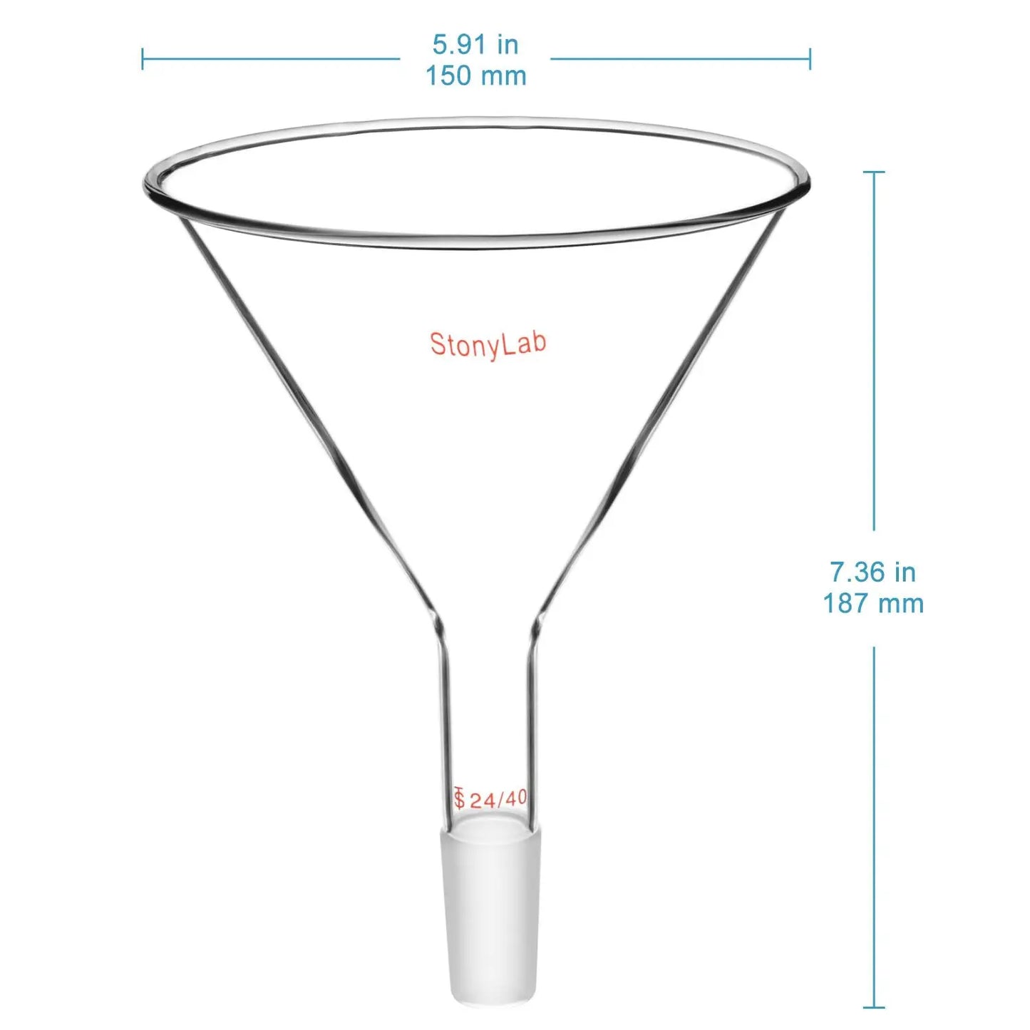 Short Stem Powder Funnel Filter Funnel Funnels - Glass/Powder/Weighing/Equalizing