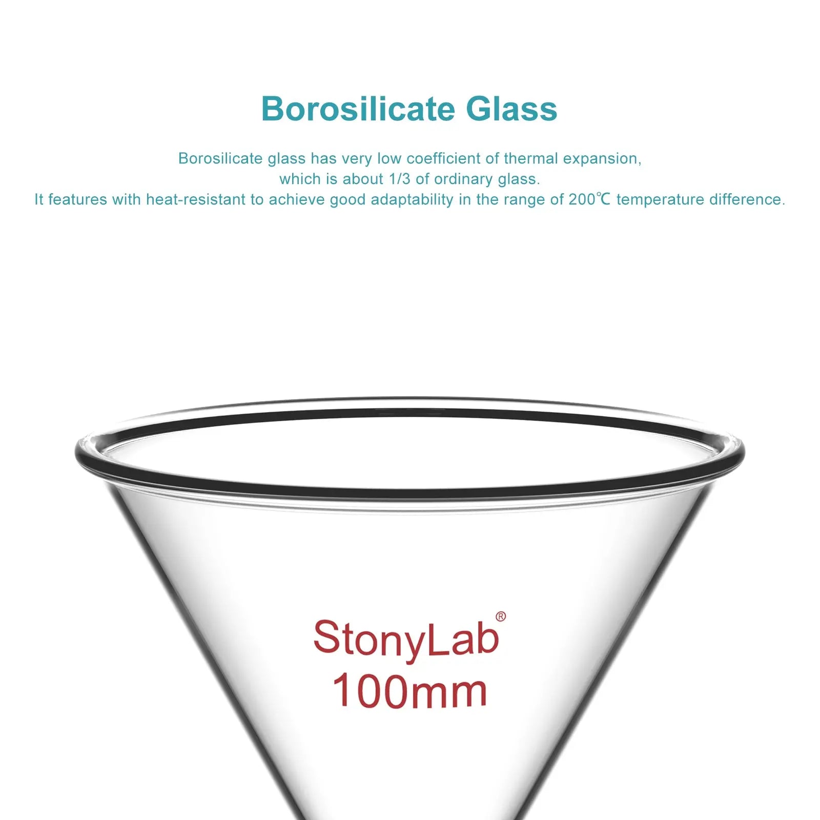 Detailed structural assembly component for StonyLab Short Stem Powder Funnel