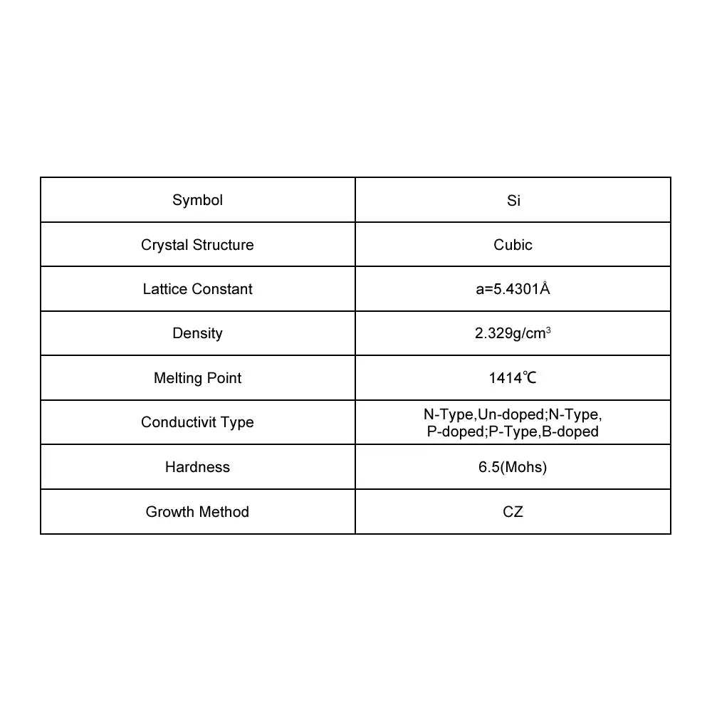 Si Single Crystal Substrate(Wafer) Si