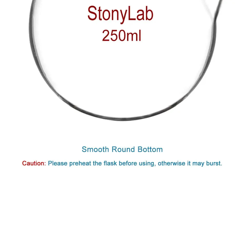 2 Neck Round Bottom Flask, 19/22 Center/Side Joint, 50-500 ml Flasks - Round Bottom
