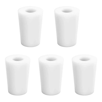 Silicone Stoppers, One-Hole, 5 Pack Stoppers-Silicone