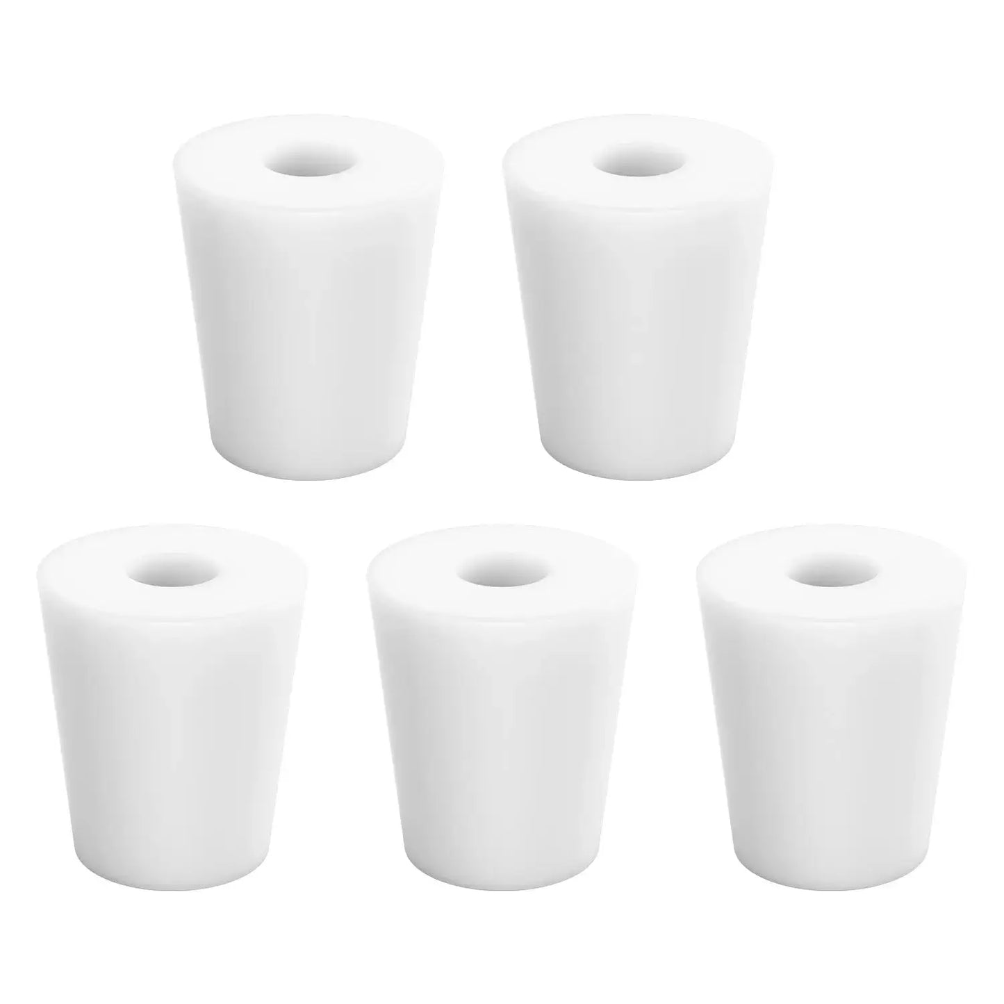 Silicone Stoppers, One-Hole, 5 Pack Stoppers-Silicone