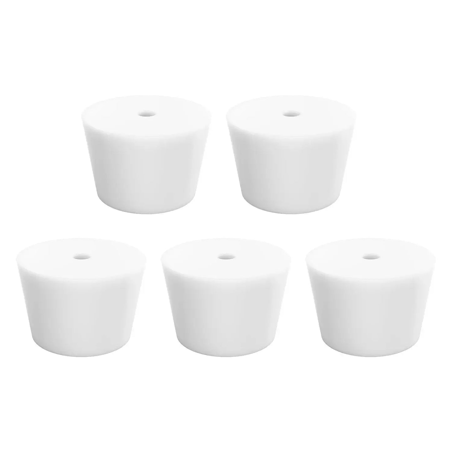 Silicone Stoppers, One-Hole, 5 Pack Stoppers-Silicone