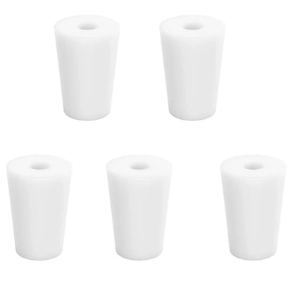 Silicone Stoppers, One-Hole, 5-Pack Stoppers-Silicone