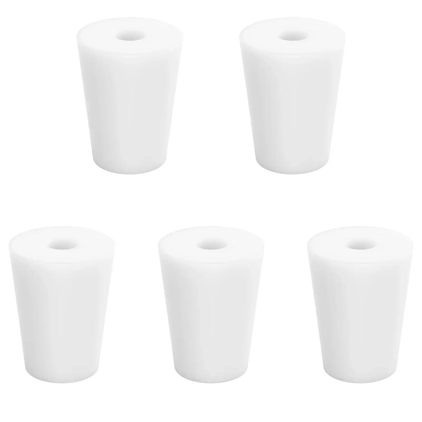 Silicone Stoppers, One-Hole, 5-Pack Stoppers-Silicone