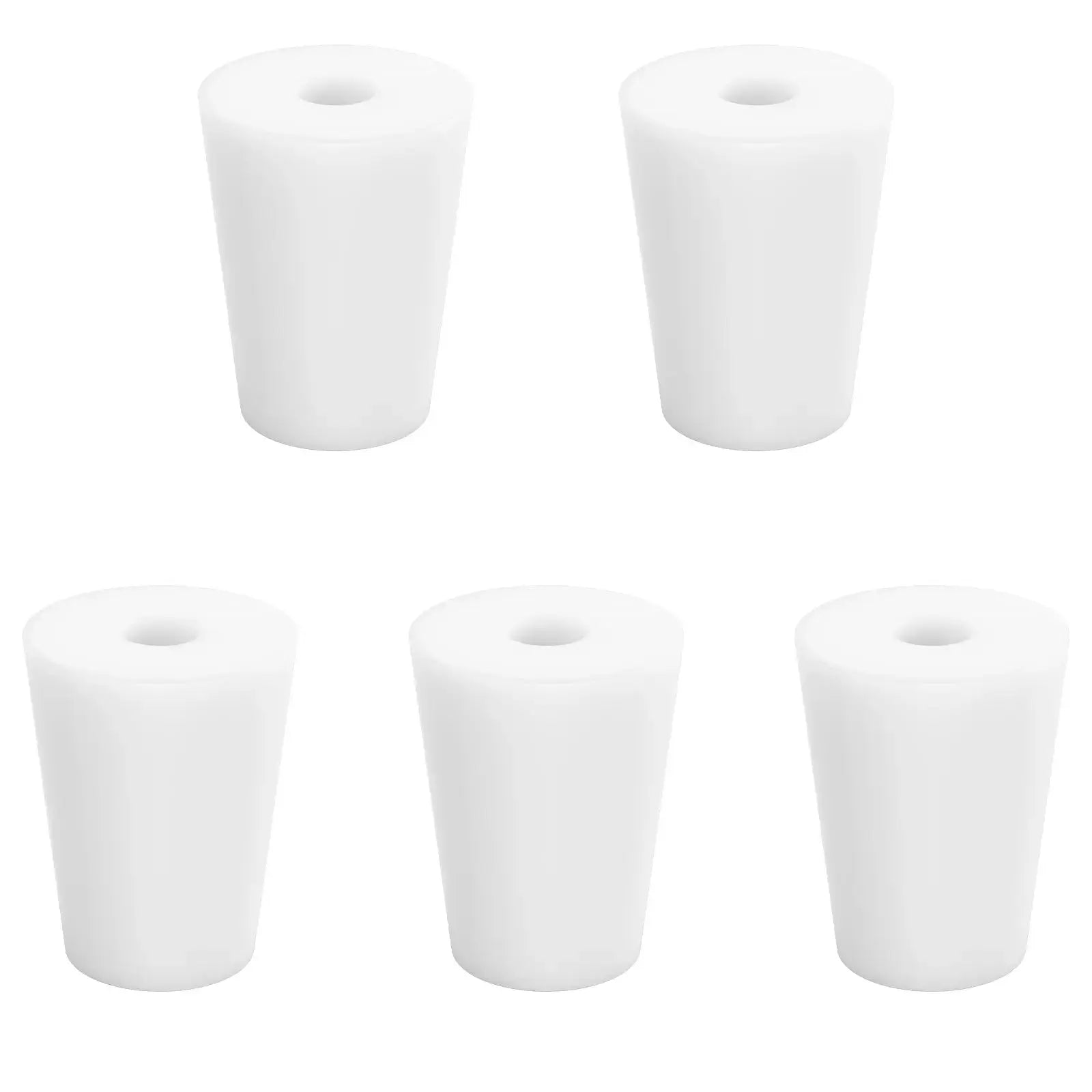 Silicone Stoppers, One-Hole, 5-Pack Stoppers-Silicone