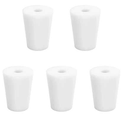 Silicone Stoppers, One-Hole, 5-Pack Stoppers-Silicone