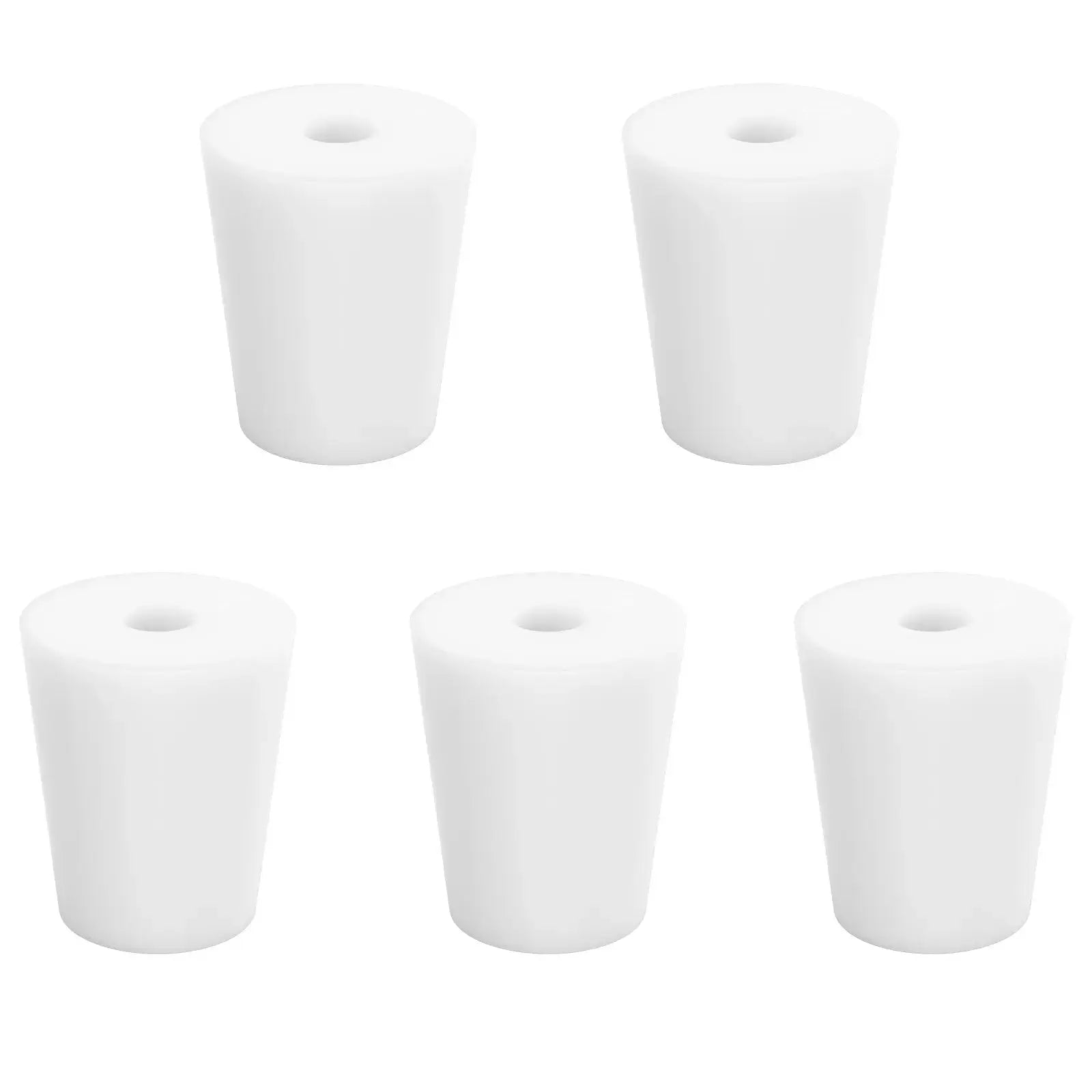 Silicone Stoppers, One-Hole, 5-Pack Stoppers-Silicone