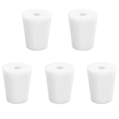 Silicone Stoppers, One-Hole, 5-Pack Stoppers-Silicone