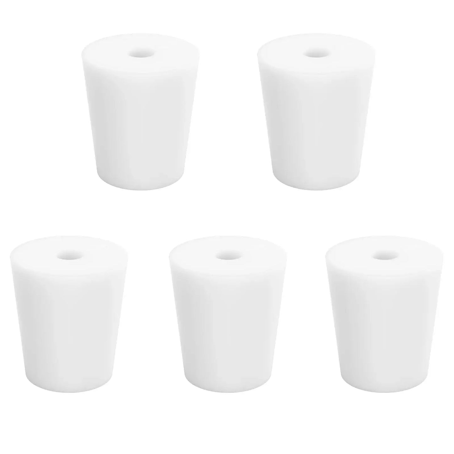 Silicone Stoppers, One-Hole, 5-Pack Stoppers-Silicone