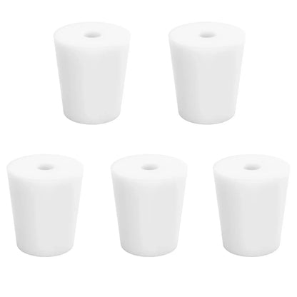 Silicone Stoppers, One-Hole, 5-Pack Stoppers-Silicone