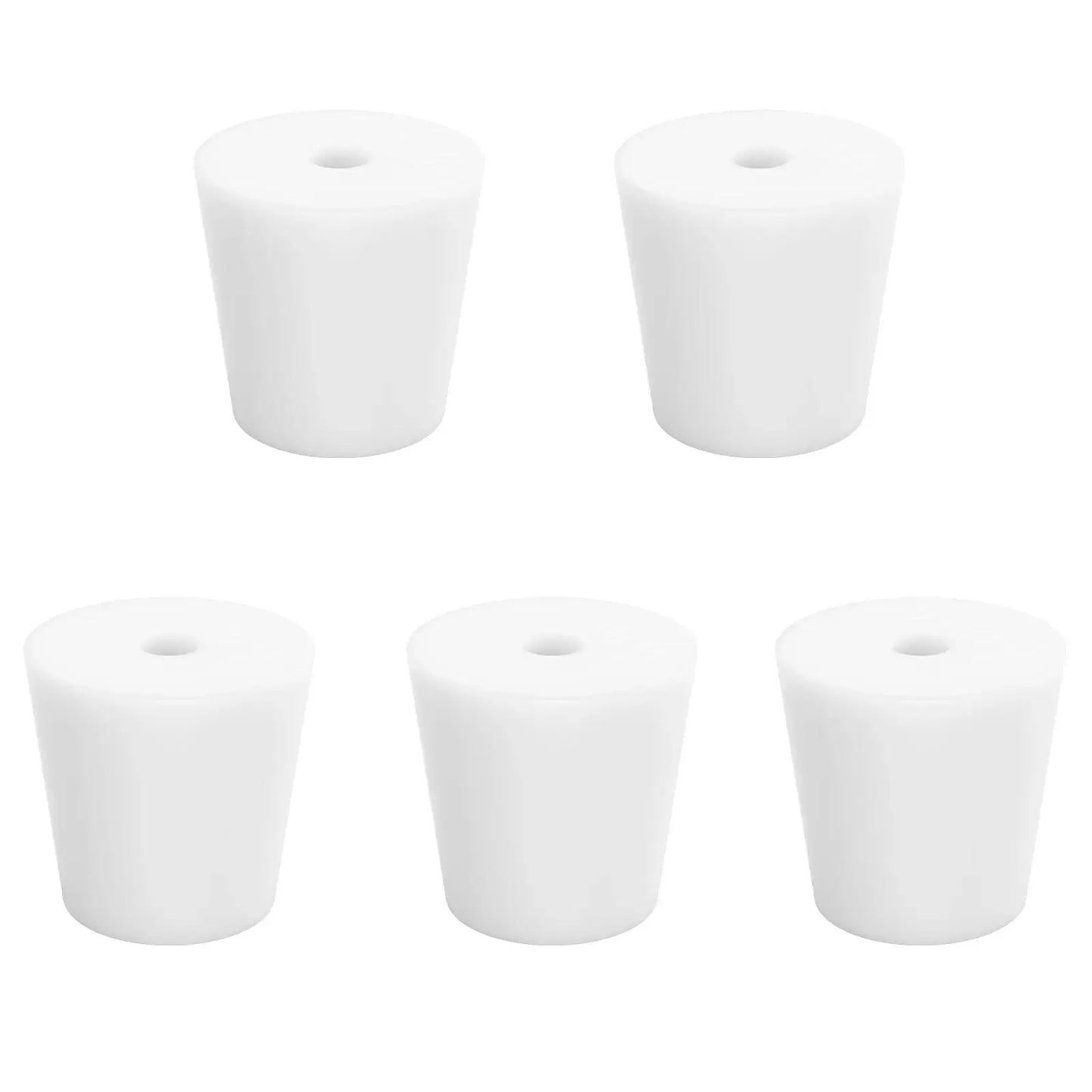 Silicone Stoppers, One-Hole, 5-Pack Stoppers-Silicone