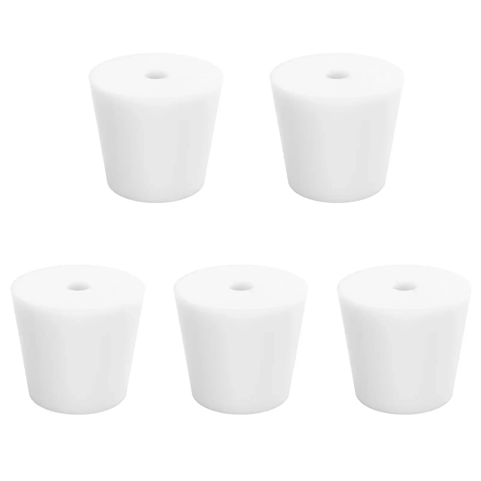 Silicone Stoppers, One-Hole, 5-Pack Stoppers-Silicone