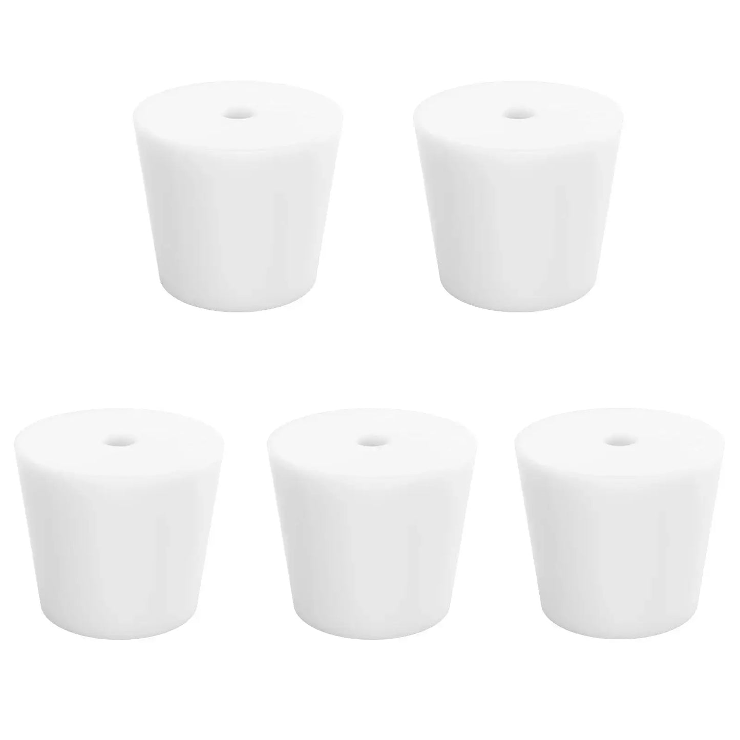 Silicone Stoppers, One-Hole, 5-Pack Stoppers-Silicone