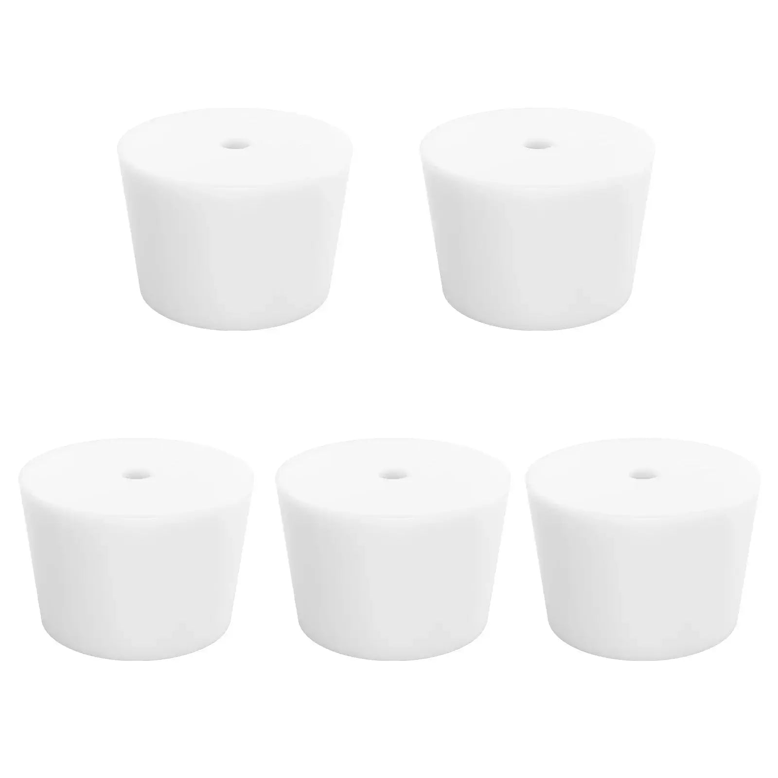 Silicone Stoppers, One-Hole, 5-Pack Stoppers-Silicone