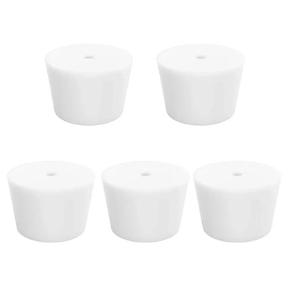 Silicone Stoppers, One-Hole, 5-Pack Stoppers-Silicone