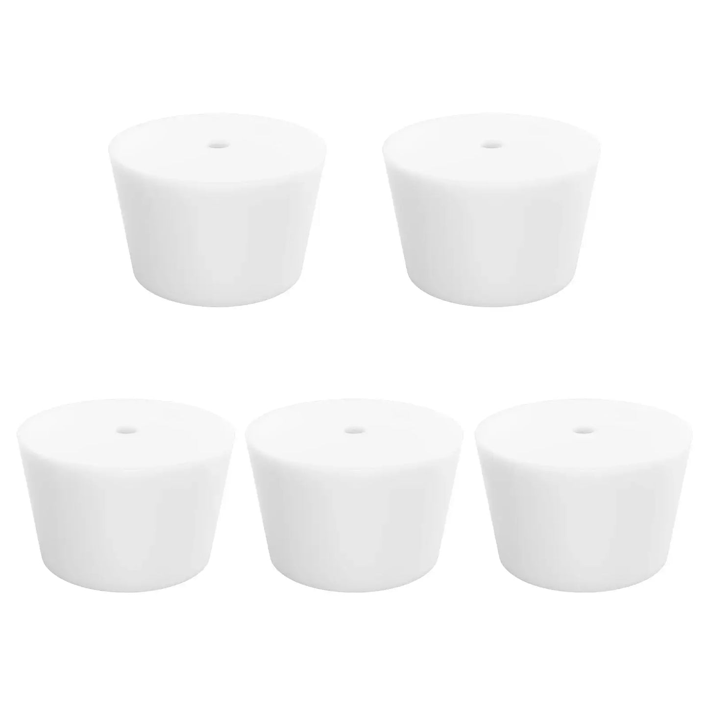 Silicone Stoppers, One-Hole, 5-Pack Stoppers-Silicone