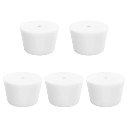 Silicone Stoppers, One-Hole, 5-Pack Stoppers-Silicone