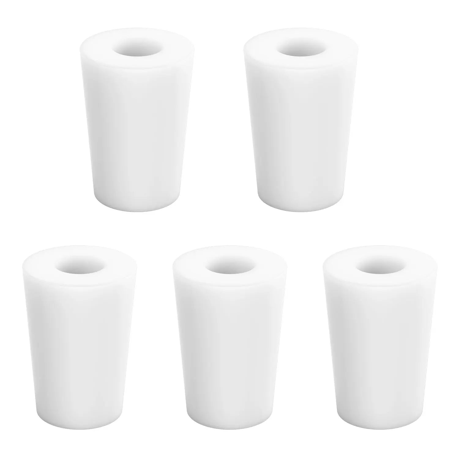 Silicone Stoppers, One-Hole, 5 Pack Stoppers-Silicone