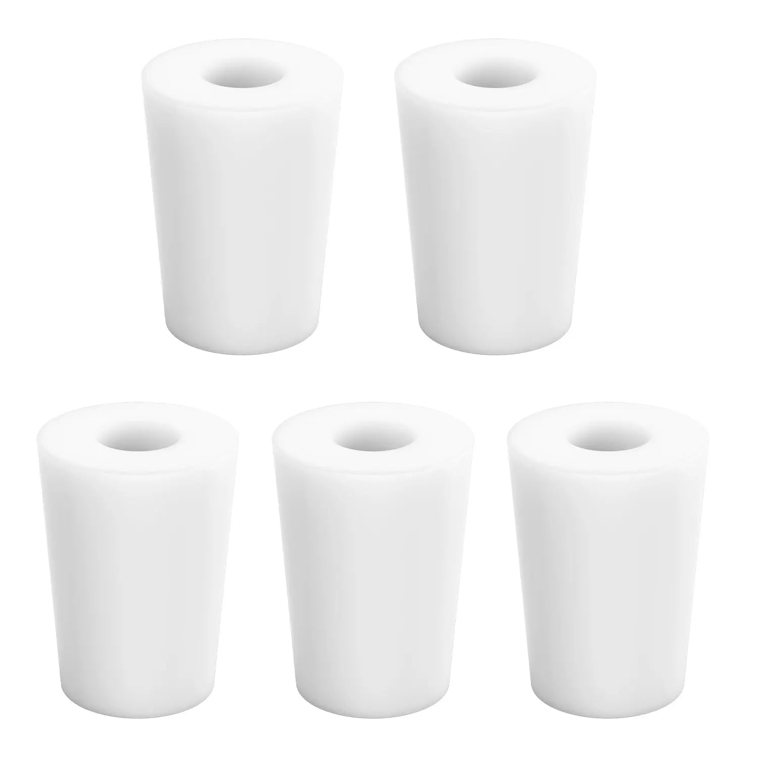 Silicone Stoppers, One-Hole, 5 Pack Stoppers-Silicone