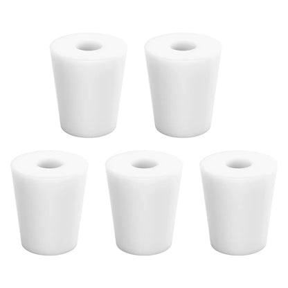 Silicone Stoppers, One-Hole, 5 Pack Stoppers-Silicone