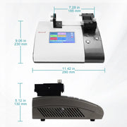 Close-up view showing the precise design and material of StonyLab Single-Channel Syringe Pump for 5 ul - 150 ml Syringes