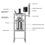 Close-up view showing the precise design and material of StonyLab Fully Customizable 316L Stainless Steel Reactor ¨C Contact Us Before Ordering