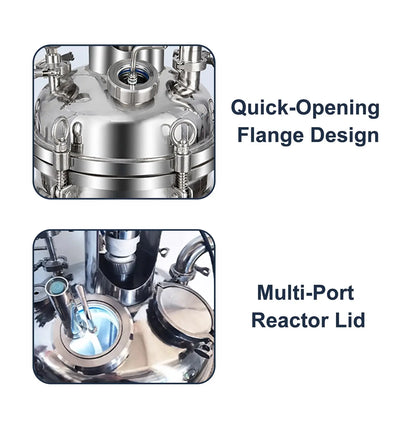 Single-Jacketed Stainless Steel Reactor Stainless Steel Reactor-1L