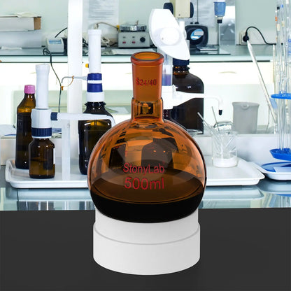 Single Neck Amber Round Bottom Flask with 24/40 Joint, 100-1000 ml Flasks-Round Bottom