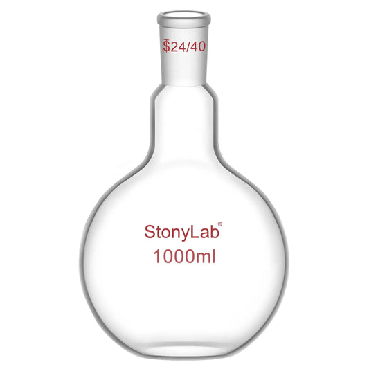 Single Neck Flat Bottom Flask, 24/40 Joint, 50-5000 ml Flasks-Flat Bottom-1 Neck