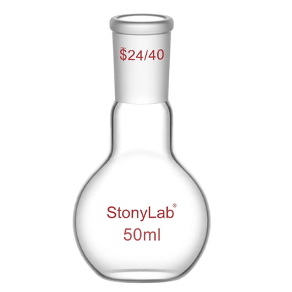 Single Neck Flat Bottom Flask, 24/40 Joint, 50-5000 ml Flasks-Flat Bottom-1 Neck