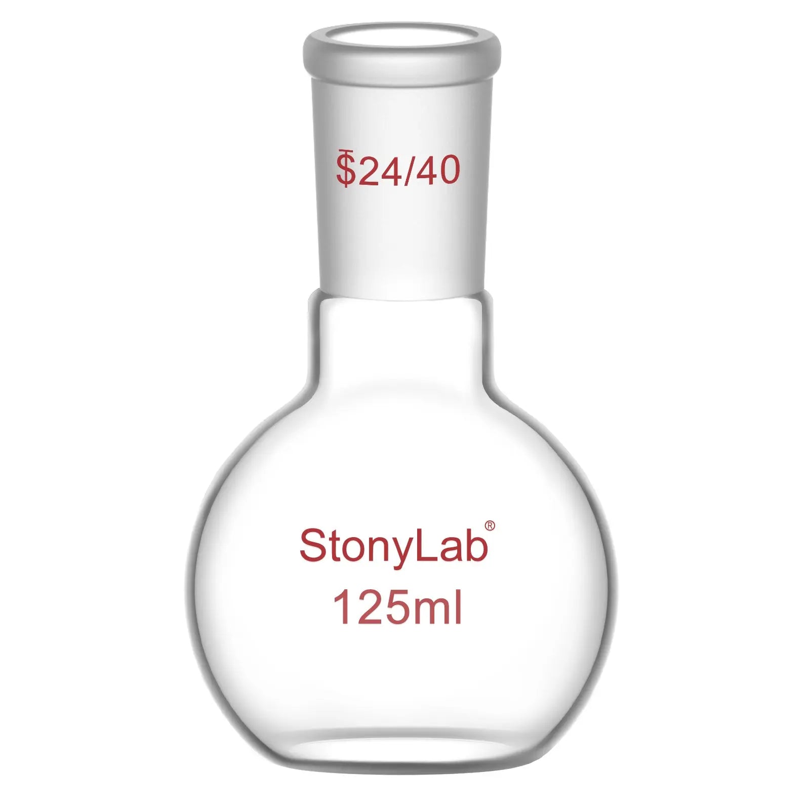 Comprehensive product view and setup components for StonyLab Single Neck Flat Bottom Flask