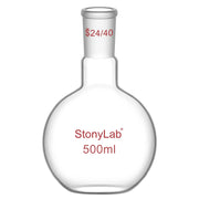 Comprehensive product view and setup components for StonyLab Single Neck Flat Bottom Flask