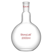 Comprehensive product view and setup components for StonyLab Single Neck Flat Bottom Flask
