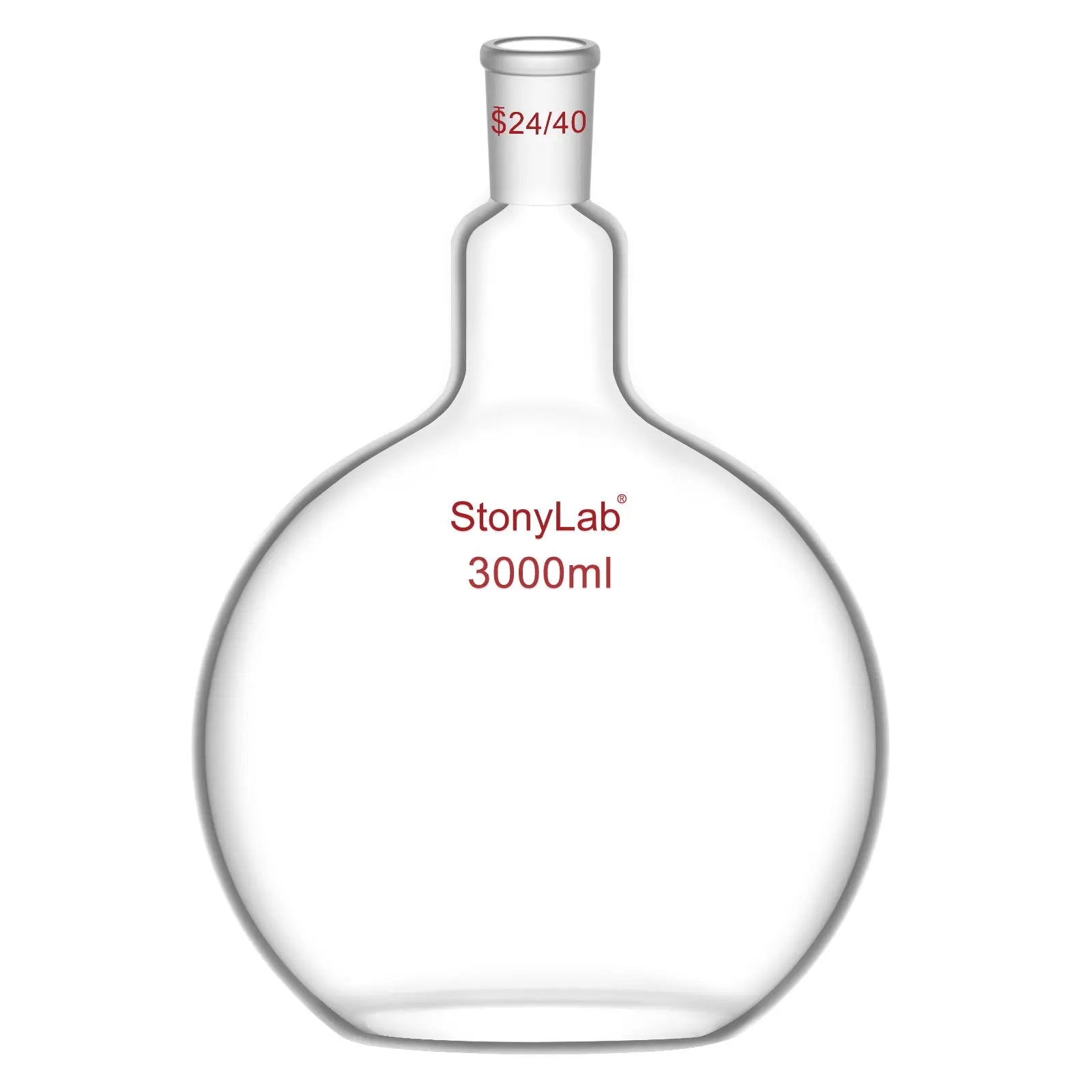 Comprehensive product view and setup components for StonyLab Single Neck Flat Bottom Flask