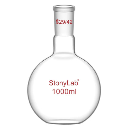 Single Neck Flat Bottom Flask, 29/42 Joint, 1000-2000 ml Flasks-Flat Bottom-1 Neck