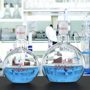 Comprehensive product view and setup components for StonyLab Single Neck Flat Bottom Flask