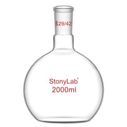 Comprehensive product view and setup components for StonyLab Single Neck Flat Bottom Flask