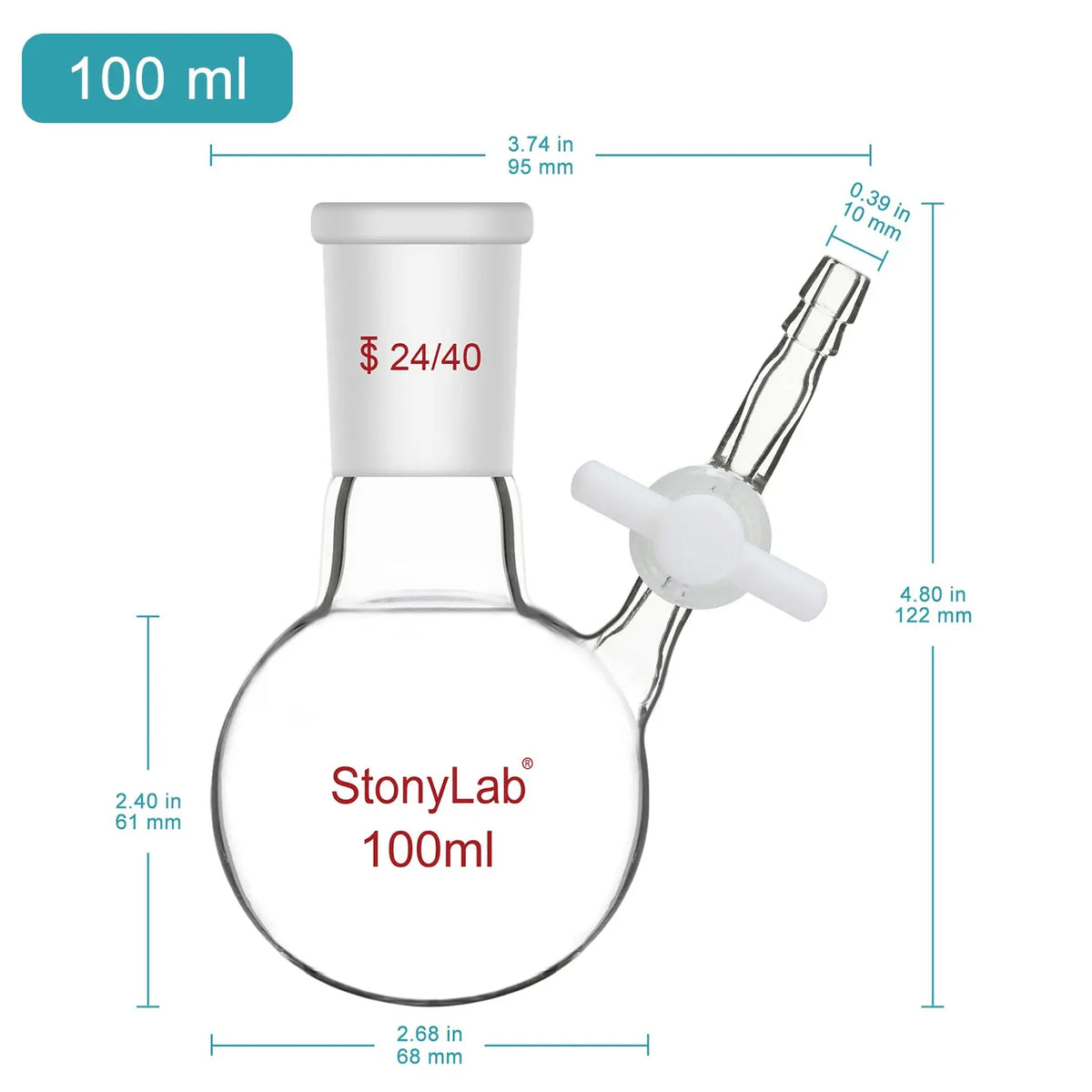 Single Module Flask Single-Neck Reaction Flask - StonyLab